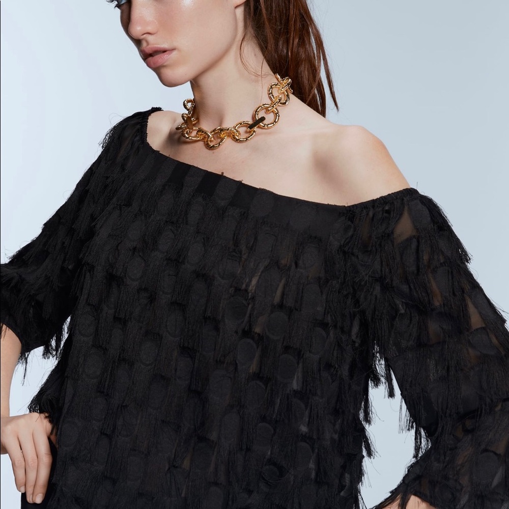 Zara fringes blouse!!